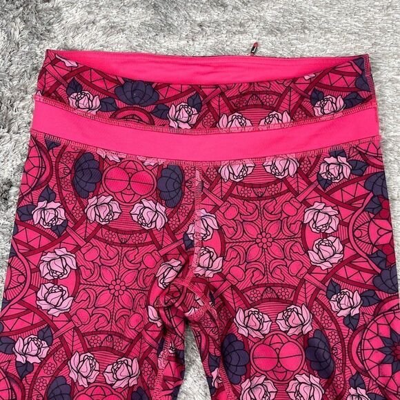 Lululemon Run Inspire Crop Legging Prisma Guava Lava Rose Print - Picture 6 of 11